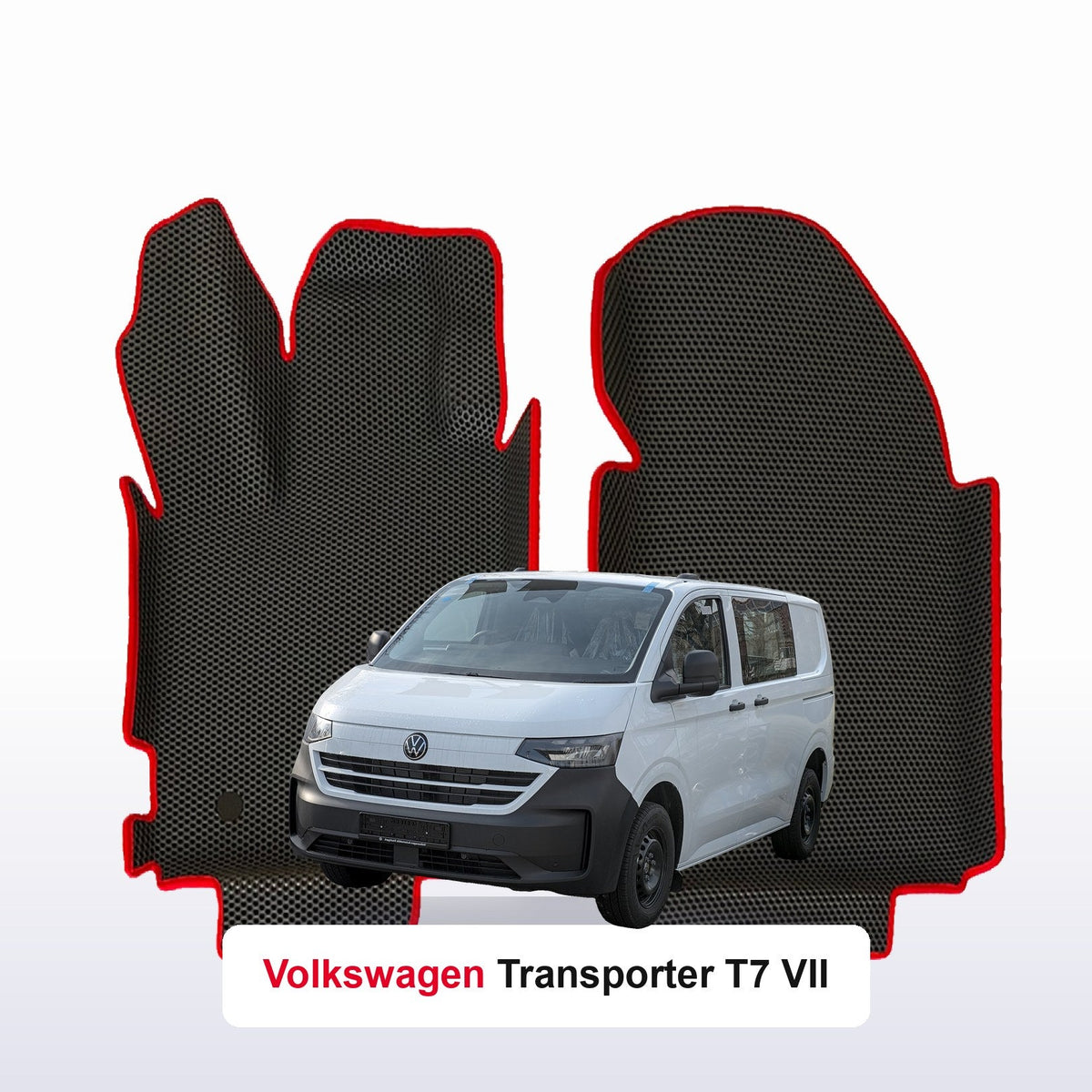 Alfombrillas 3D EVA para Volkswagen Transporter(T7) VII gen 2024-2029 años FURGONETA CABINA DOBLE