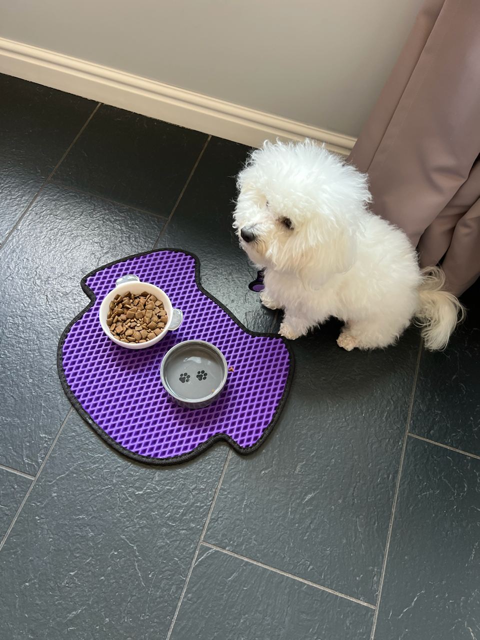 Alfombrilla para comedero de perro