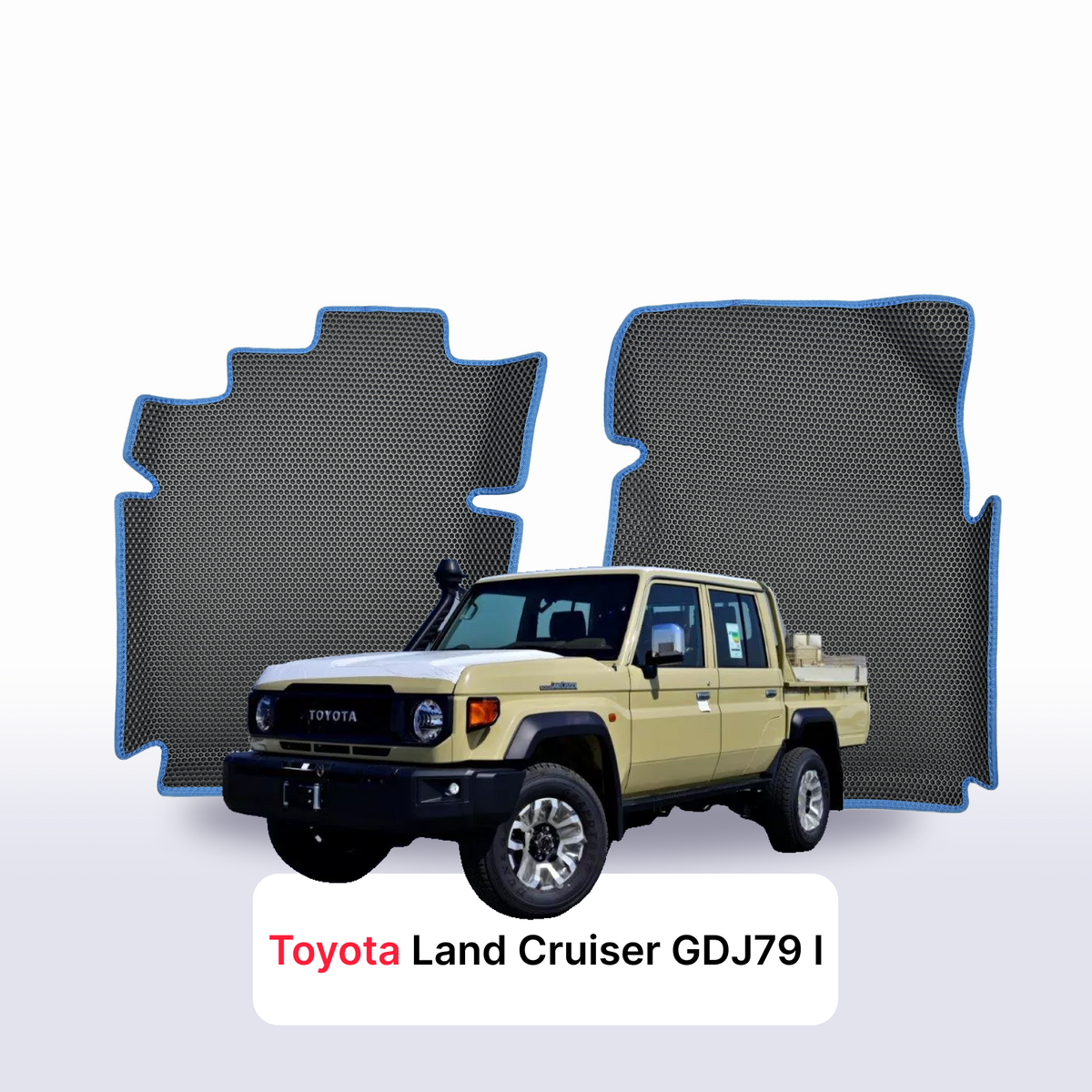 Alfombrillas 3D EVA para Toyota Land Cruiser GDJ79 z arabii 1 gen 2024-2027 años PICK-UP CABINA DOBLE